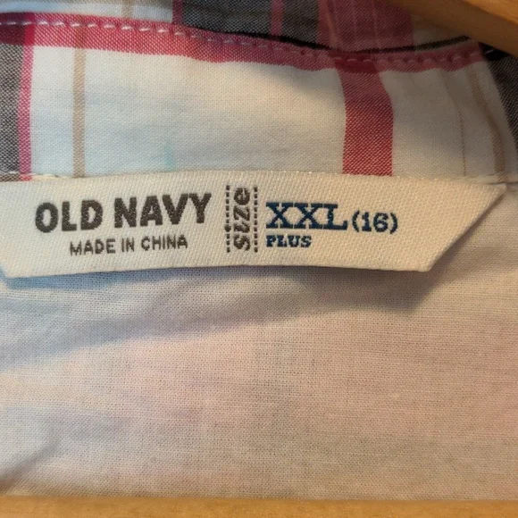 Old Navy Women's Size XXL 16 Plaid Ruffle Hem Shirt Dress New with Tags Flawed - Picture 6 of 12